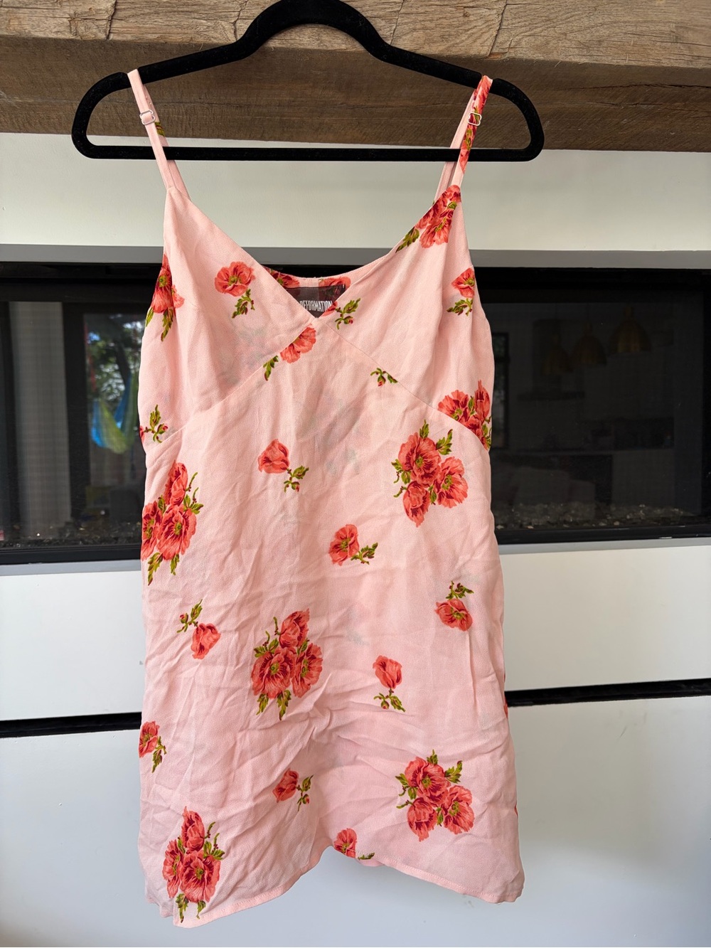 Reformation Pink Floral Slip Dress